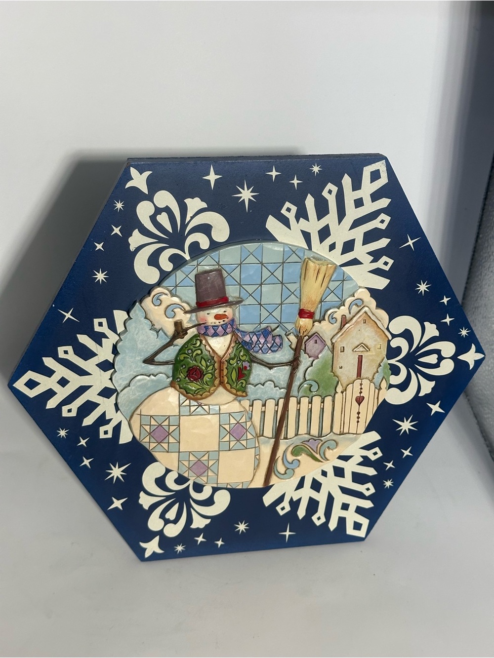 Jim shore winters wonderland plaque.